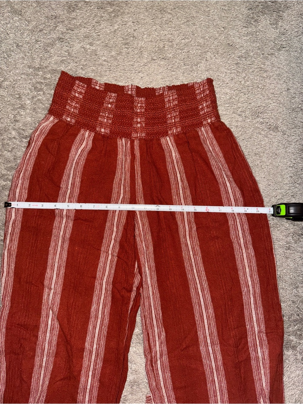 Rewash Rust-Striped Wide Leg Pants - Picture 9 of 10